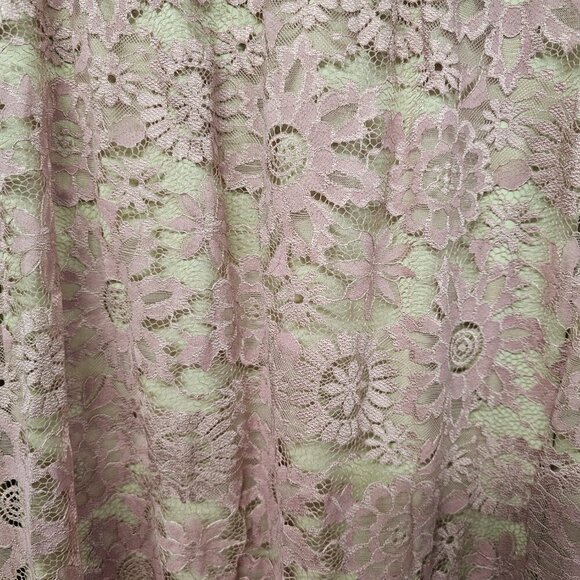 Pink Floral Lace Midi/Maxi Skirt Bohemian Coquette Fairy 2XL - Picture 3 of 10